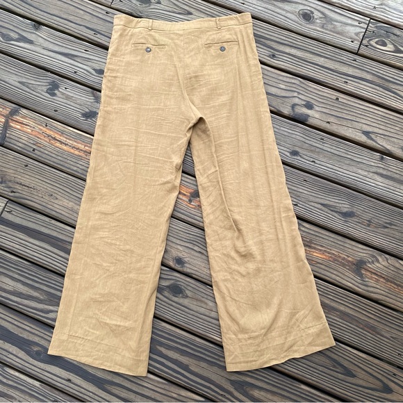 Piazza Sempione Wide Leg High Rise Linen Blend Pants - Picture 11 of 13